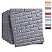 Soontrans Papel Pintado de Pared 3D Ladrillo Empapelado Pegatina Mural Autoadhesivo Decorativos Extraíble Impermeable para Hogar Cocina Salón Moderna TV Decor (77 cm x 70 cm)(10ps, Gris)