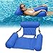 Uniguardian Aufblasbare Wasser Hängematte, Klappbarer Pool Float Lounge Chair Sitz Mit Rückenlehne Schwimmstuhl Pool Float Lounge Wasserstuhl Wasser Hängematte 4-in-1 für Erwachsene und Kinder