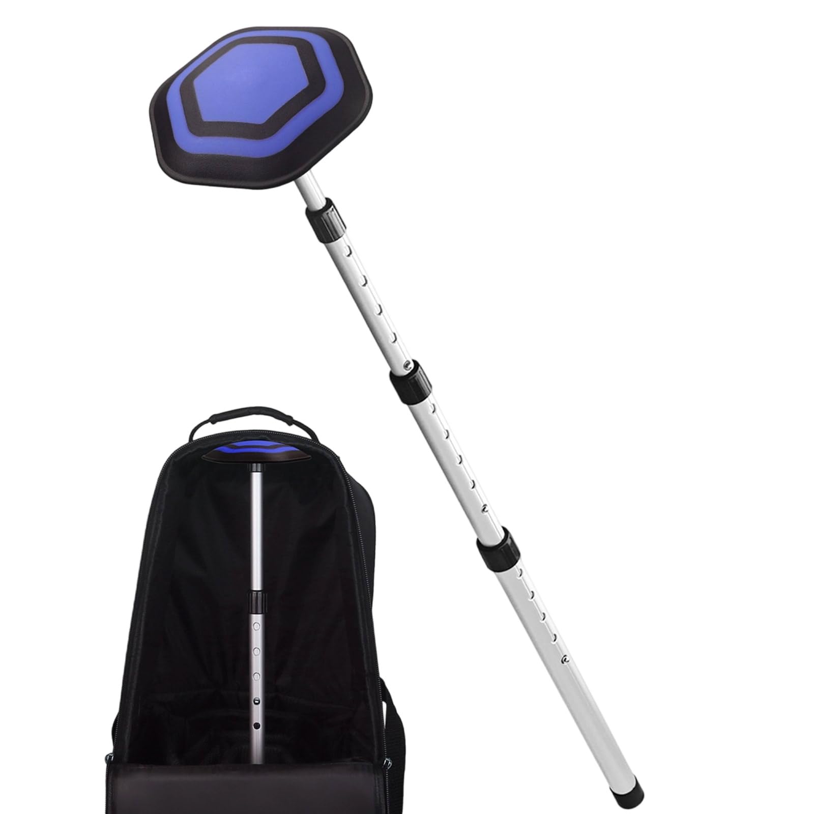 Stabilizzatori telescopici per porta sacche da golf a 4 sezioni Supporto pieghevole in ABS in lega alluminio per supporto portatile professionale