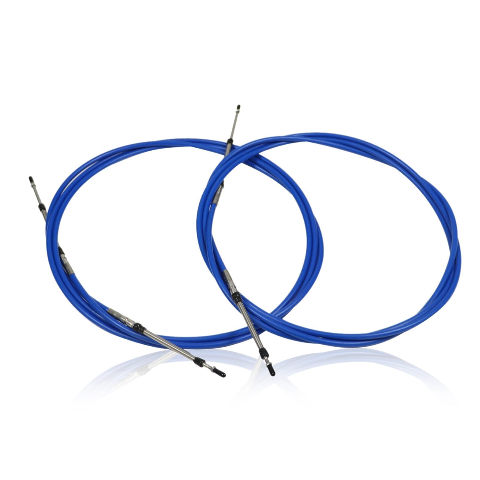Cavo di controllo del cambio dell'acceleratore 33C blu, compatibile con scatola di controllo del motore fuoribordo marino (4 m/3,9 m, 2 pezzi)