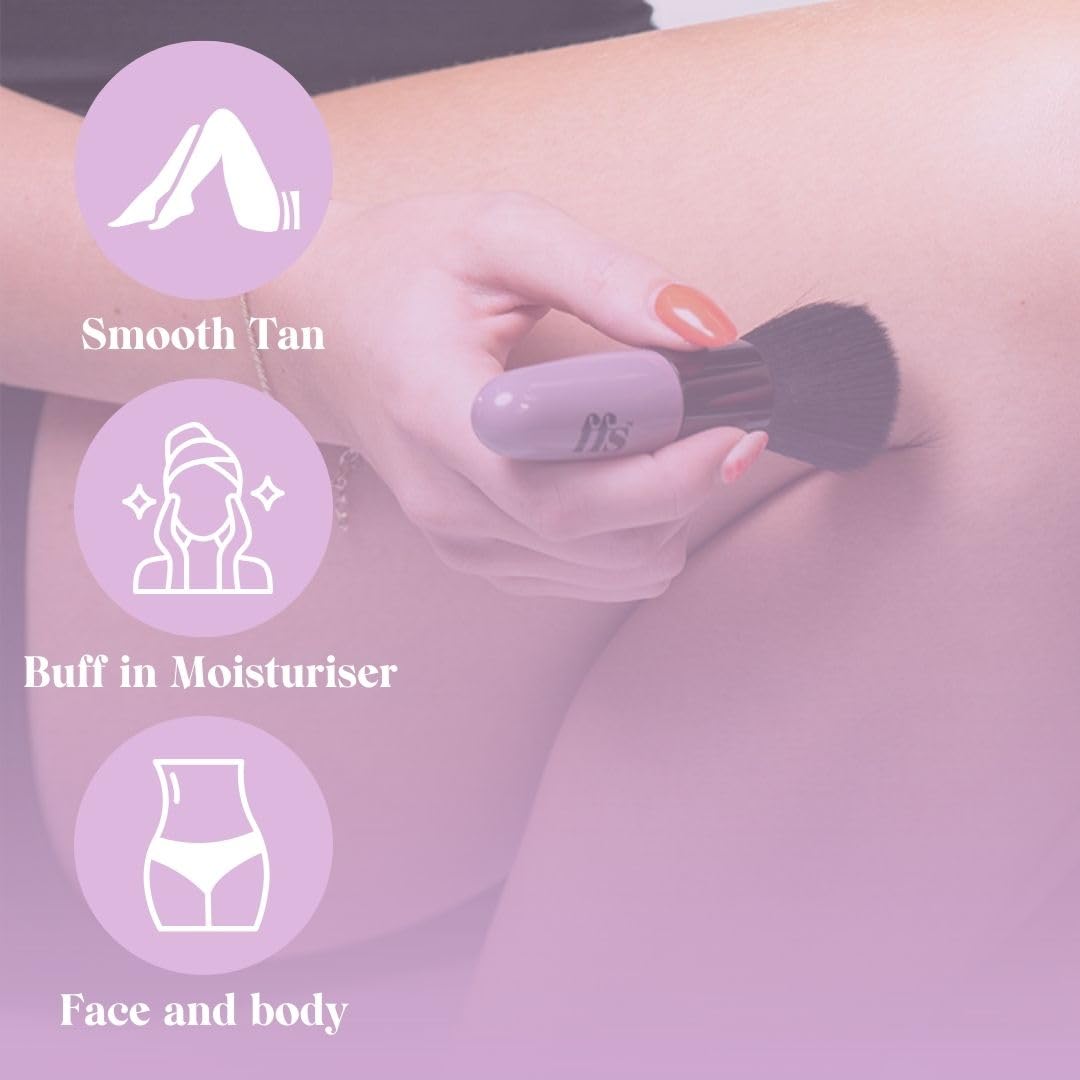 FFS Beauty Kabuki Brush Fake Tan Face & Body Applicator, Purple - Image 2