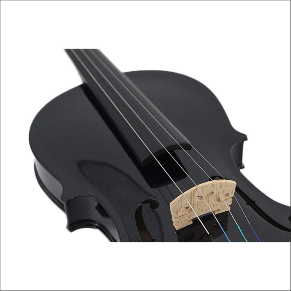 Violino Standard da Studente, per Principianti, Night Hot Compensato Violino Nero Tiglio Piastra a Pressione Studente Pianoforte Classico Violino Studente Principiante Adulto (Size : 1/2)