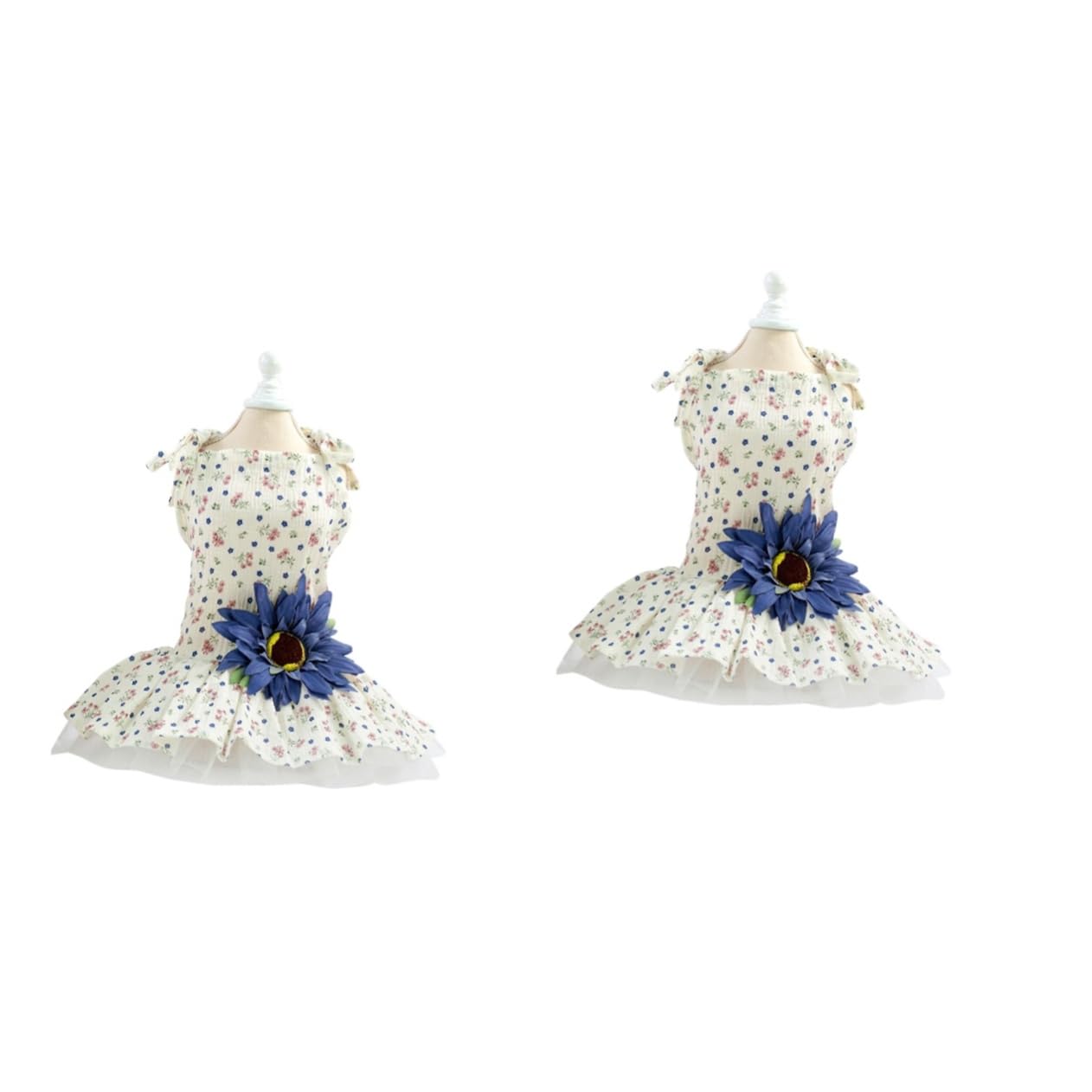 Robe de mariage pour chien en dentelle bleue pour shooting photo cosplay