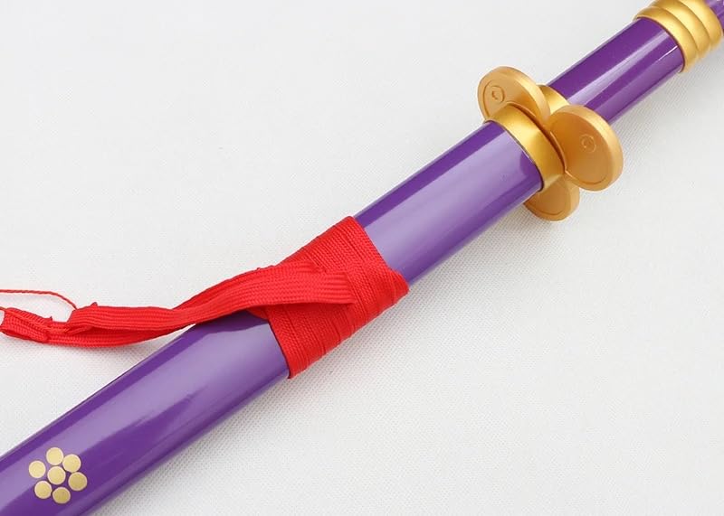 Image of Zoro ENMA Purple Katana /Sword Toy 104cm Live Size - Bamboo Wood Enma Katana 2024 (Stand Included) Perfect for Anime Gift, Cosplay, Merchandise (Stand: Double Layer)