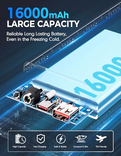 TODWARM Beheizbare Weste Damen Fleece mit Powerbank, 15 Heizzonen Heizweste Damen Fleece Leicht Wärmeweste für Camping Wandern Jagen Trekking Angeln Outdoor Aktivitäten Beheizte Weste Schwarze S