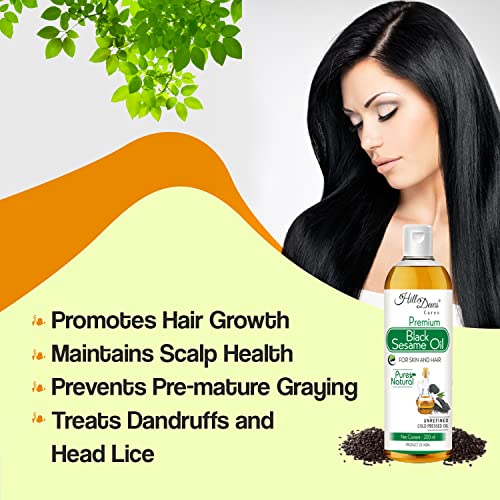 Image of Sesame Oil 200ml Unrefined Cold Pressed Carrier Oil For Skin and Hair 200 ml
