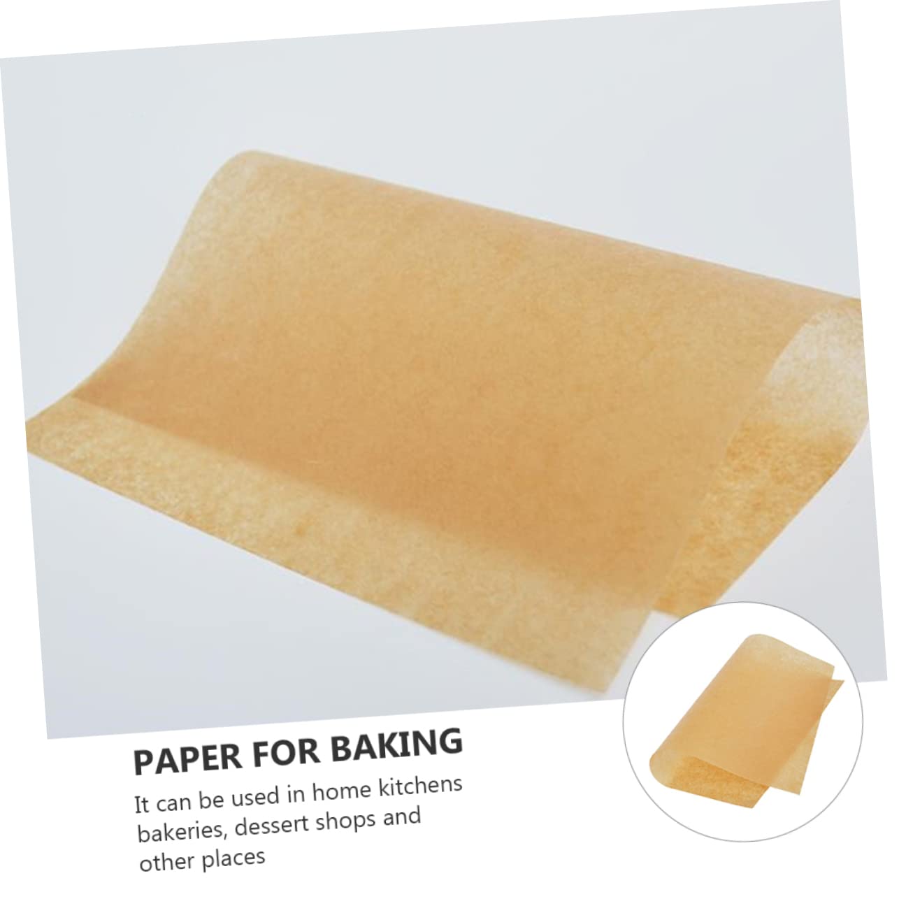 LABRIMP 100pièces Papier De Cuisson Antiadhésif Papier Kraft Parfait Pour Pâtisserie Gril Résistant Chaleur Et Pratique Pour Cuisine