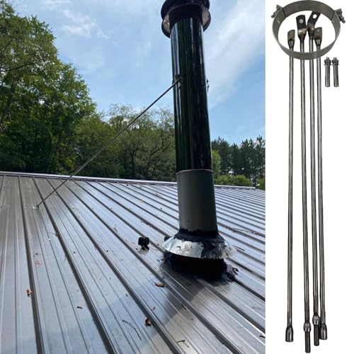 Soporte de chimenea de acero inoxidable para una instalación segura de tuberías de ventilación