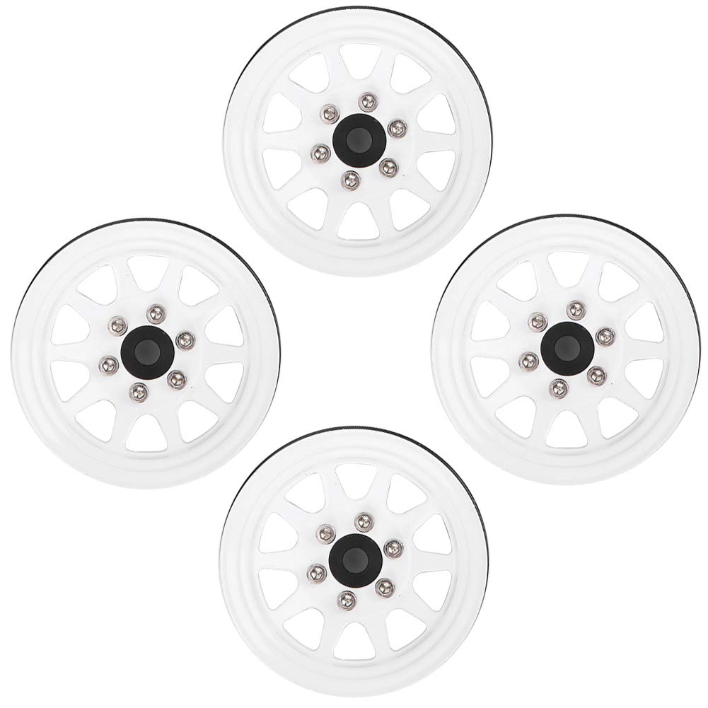 RC Metal Beadlock piasta koła dla Axial SCX10 AXI03007 90046 akcesoria do zabawek zdalnie sterowanych (Biały)