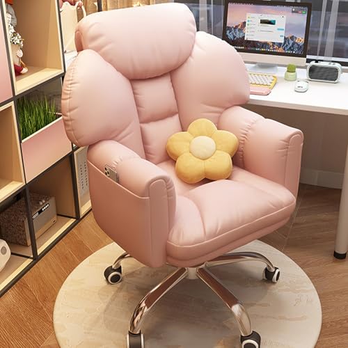 OZBME Sillón reclinable Giratorio Ajustable para Ordenador, con Respaldo Alto, ergonómico, para Dormitorio, Oficina y Sala de Estar