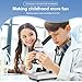 Poothoh Powerful Biological Microscope for School Labs Homeschooling 40x-2000x Magnification Coaxial Coarse and Fine Adjustment, Cell Phone Adapter, LED Illumination, for Children Students Adults