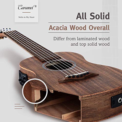 Caramel CB204 All Solid Acacia Baritone Acoustic & Electric Ukulele