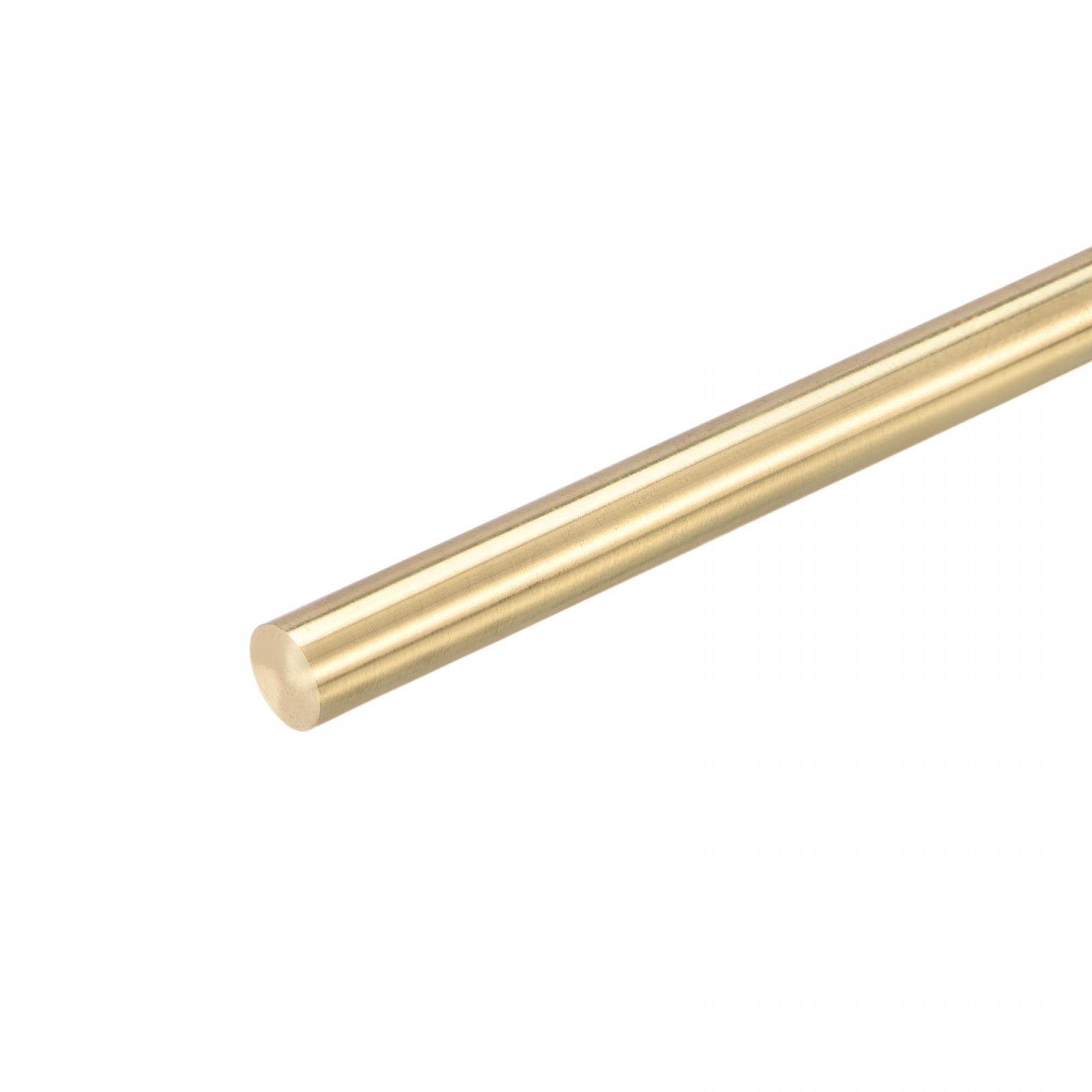 sourcing map Tige Laiton Solide Rond 8mm Diamètre 400mm Longueur Tour Barre Stock pour RC Modèle Bricoleur Artisanat Coffret de 1