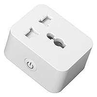 Vista 2 de Mini enchufe inteligente con temporizador de programación y control de voz 15A 100-240V WiFi Smart Socket para automatización del hogar