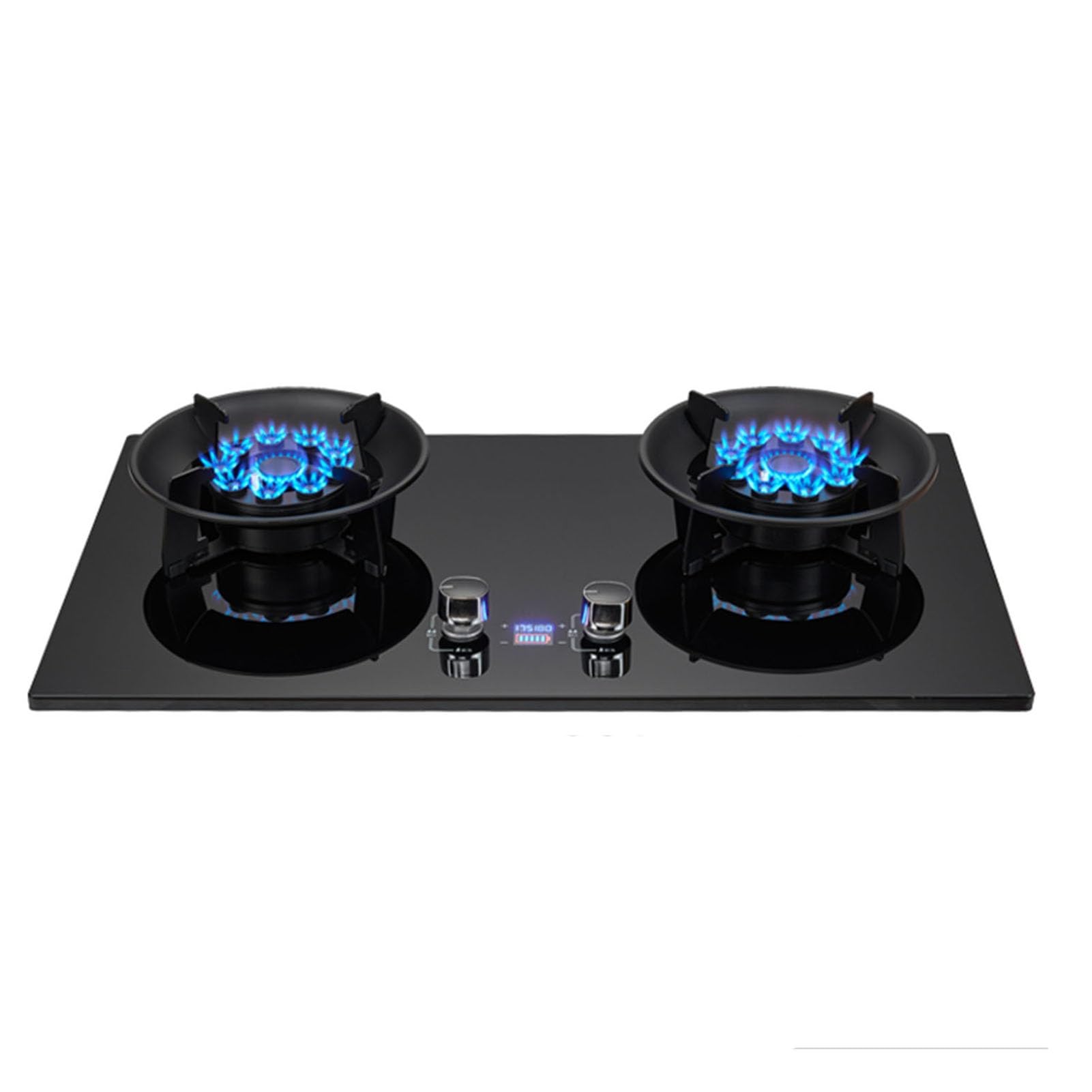 Cuisinière à gaz 75 cm en acier inoxydable 2 brûleurs 8,5 KW