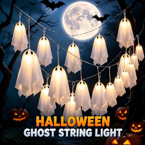 Solar Halloween Decorations Outdoor, Ghost Halloween Decor Lights - image 5