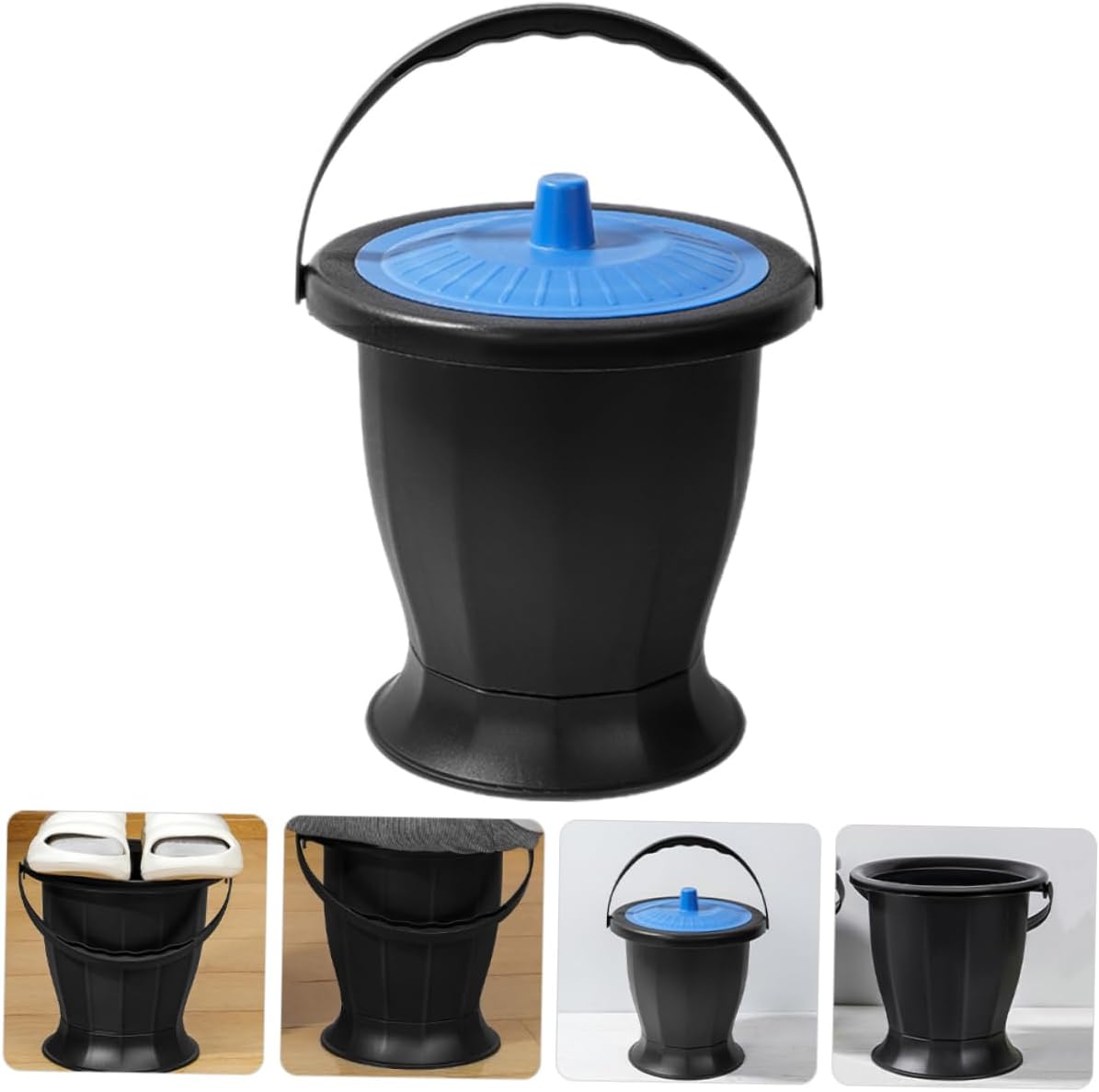 ibasenice Unisex Portable Chamber Pot with Lid Lightweight Urine Bucket for Home Use Travel Bedside Compact - Image 5