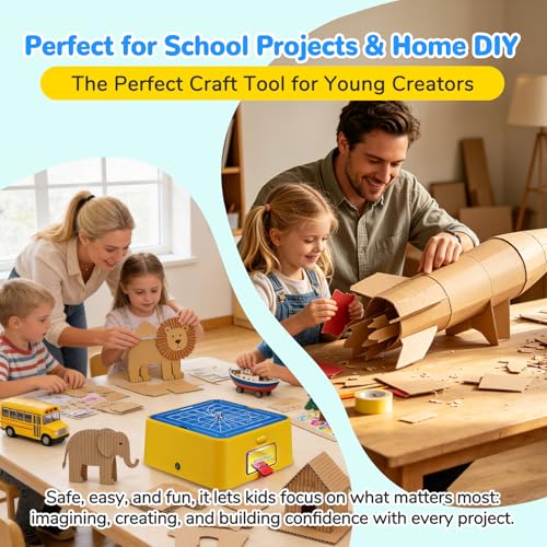 Image of | Kid Safe Cardboard Cutter - Upgraded Version | with Enhanced Accessories, No Sharp Edge DIY STEM Art Tool for Cardboard Building, Homeschool & Upcycling Projects