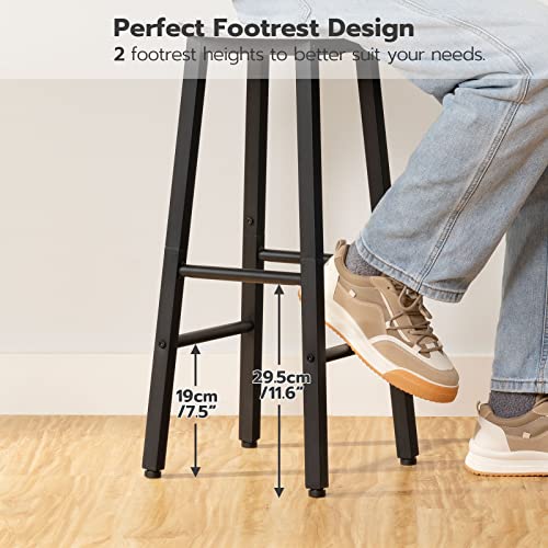 HOOBRO-Bar-Stools-Set-of-2-Bar-Chairs-258-Height-Stools-Breakfast-Bar-Stools-Industrial-Kitchen-Bar-Chairs-for-Dining-Room-Kitchen-Bar-Solid-and-Stable-Greige-and-Black-BG07BY01