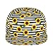 Unisex Adult Orange Sunflower Stripes Baseball Cap Snapback Dad Hat for Camping Golf Outdoor Activities, Fashionable Adjustable Snap Military Cap, One Size Fits Most