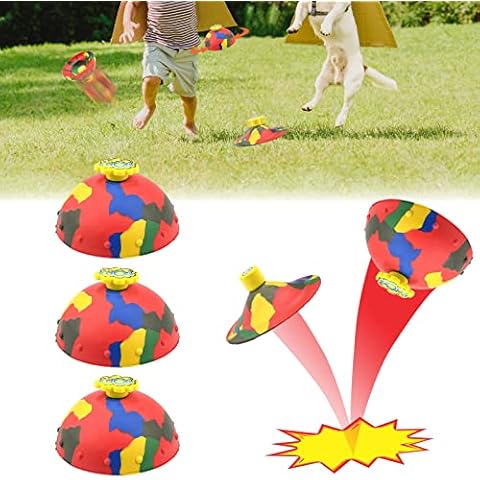 Vibbang 3Pcs Bouncing Bowl Fidget Toys Creative Camouflage Bounce Bouncing Bowl Novelty Cool Spinning Stress Relief Toy Bounce Ball Children's Outdoor Game Sports Fingertip Toy for Kids Cover