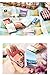 Washi Lot de 8 autocollants de scrapbooking (400 pièces) pour journal, scrapbooking, agenda, carnet, fabrication de cartes, ordinateur portable, journal intime, bricolage, art et artisanat