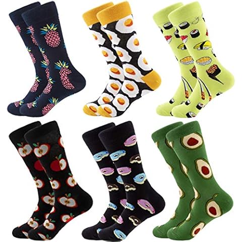 RedMaple Colourful Dress Socks - 6 Pairs Cover