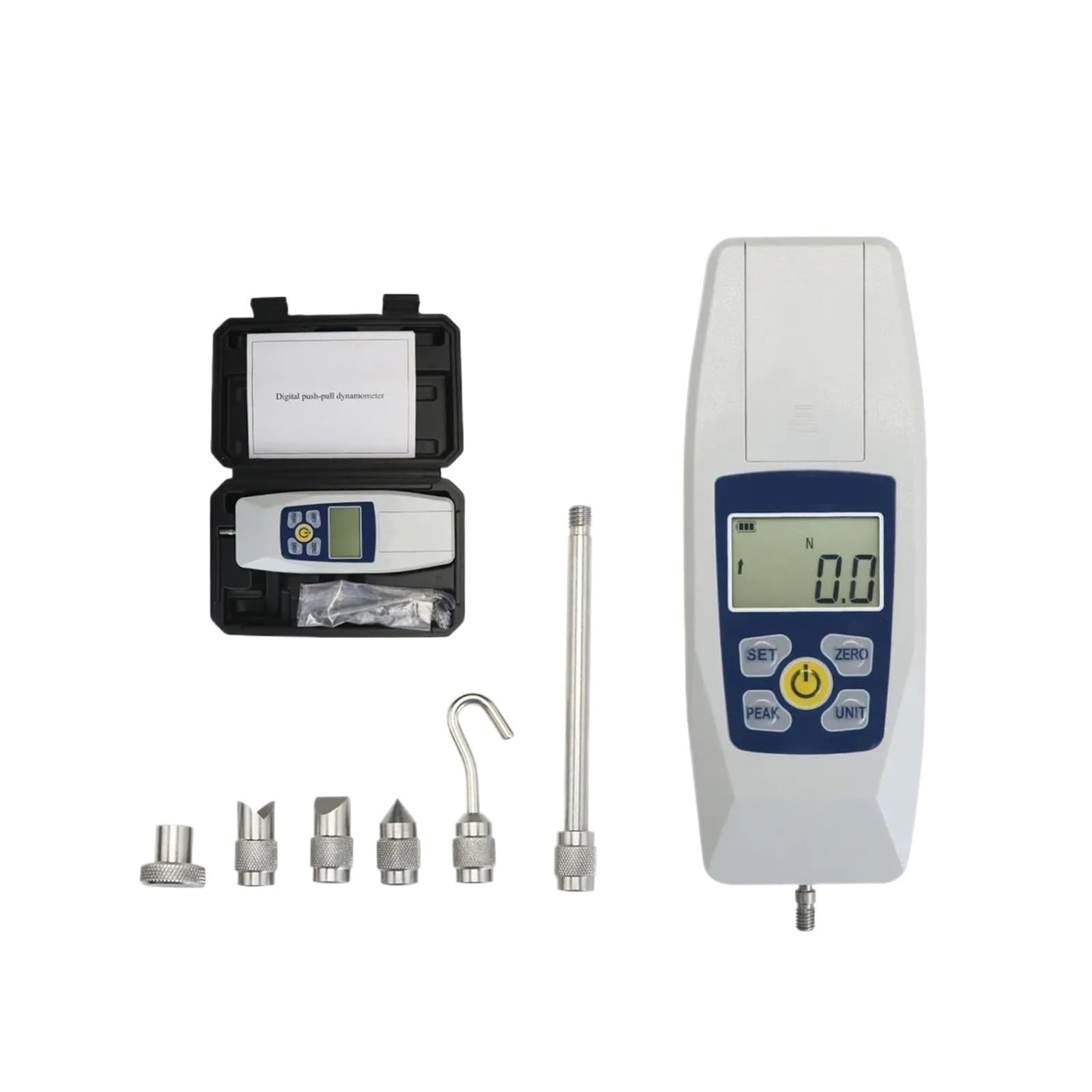 Force Gauge, Digital Force Gauge Push & Pull Tester Meter Mini Dynamometer for Tension & Compression Testing(500N)