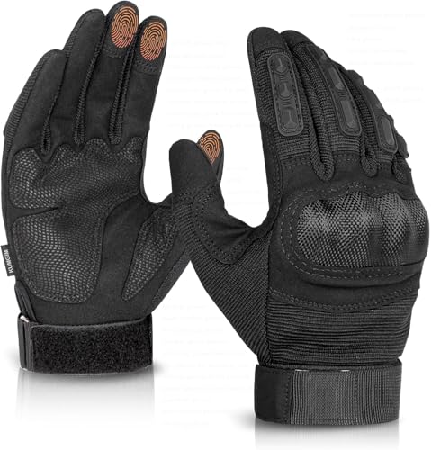 Tactical Gloves for Men and Women, Motorcycle Gloves Black Touchscreen