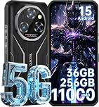 OUKITEL WP55 Smartphone 5G Rugged, Android 15, 256GB+36GB RAM, 6.6" FHD+ 120Hz Display, 108MP Camera, 11000mAh Battery, IP68/IP69K, Dual SIM