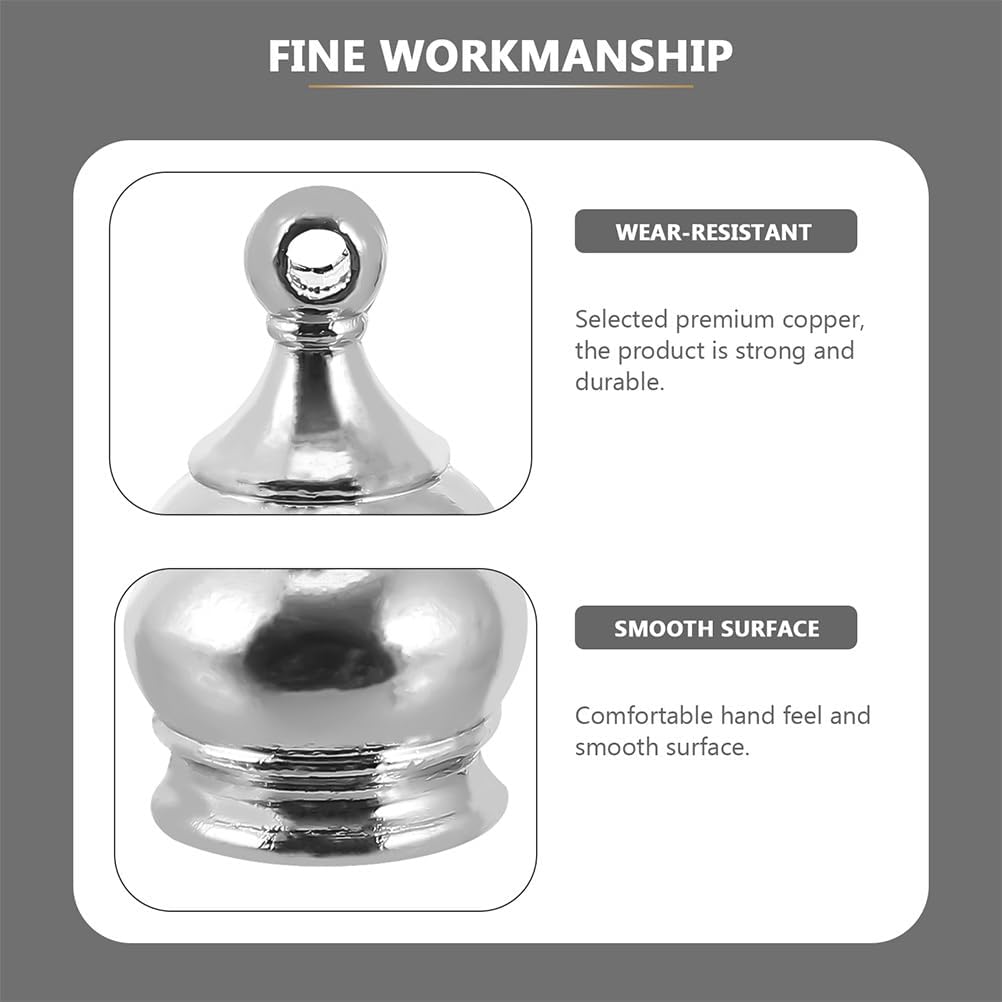 Hemobllo Lamp Finials Electroplated Lampshade Holder Set 8 Pieces 0.86 Inch Light Knob Accessories for Table Lamps Chandeliers Diy Lighting Fixtures