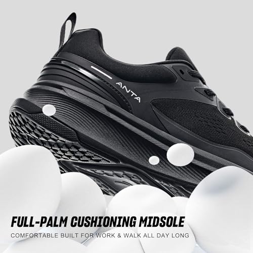 Image of ANTA Men's Ebuffer 9.0 Walking Shoes Sneakers with Cushioned Comfortable & Breathable, High-Rebound Midsole for Commuting, Jogging, Urban Walking, Workout