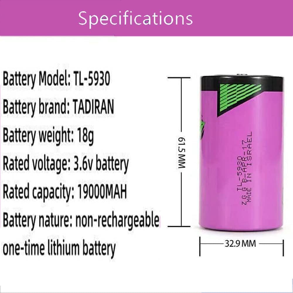 [40 Pack] 3.6V TL-5930 Lithium Battery for Tadiran TL-5930 Series Size D TL-5930 Battery?19000mAh