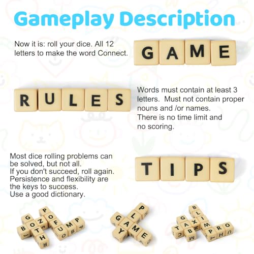 Vicloon Crossword Solitaire Game, Fun Word Combination Game, Crossword Solitaire Dice Game - Image 4
