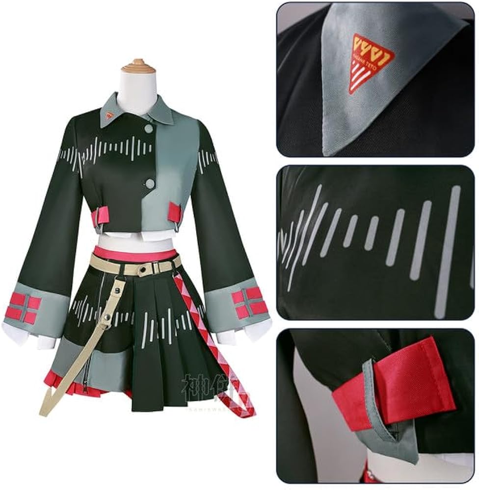 【週末限定価格】重音テト コスプレ衣装 ウィッグ付き Amazon | [ZAIED] 重音テト コスプレ衣装 バーチャル 道具 ウィッグ