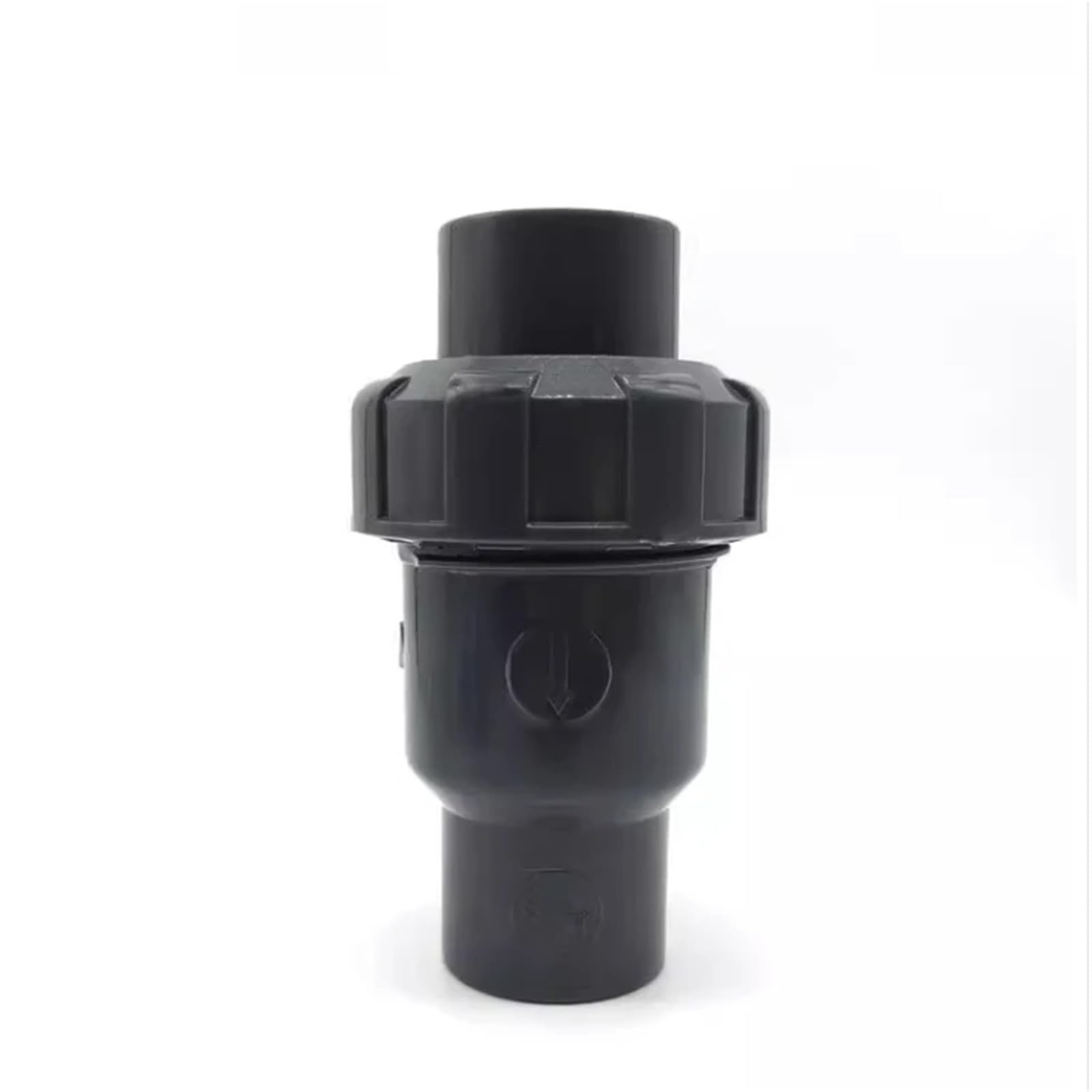 1 válvula de retención bola UPVC 20, 25, 32, 40 y 50 mm, vertical, adaptador escape for riego jardín acuario, conector tubería PVC(Dark Gray,20mm Inner diameter)