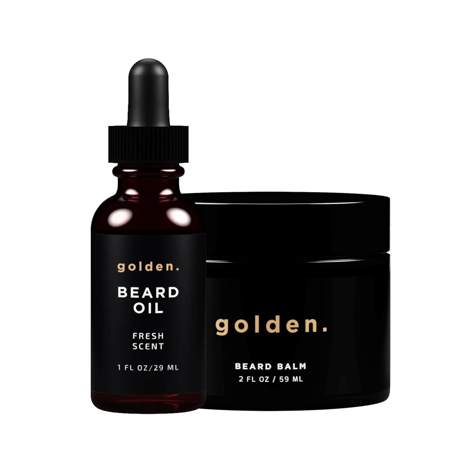 Golden Grooming Beard Oil & Balm Bundle for Men | Natural Growth Kit with Shea Butter | 2-Sets of 2oz Balm & 1oz Oil | Fresh Scent Golden Grooming Beard Oil & Balm Bundle for Men | Natural Growth Kit with Shea Butter | 2-Sets of 2oz Balm & 1oz Oil | Fresh Scent