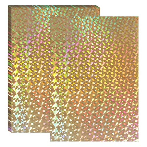 PATIKIL 11.7x8.3' Hoja de Papel de Lámina de Estampado en Caliente, 20 Hojas Papel de Estampado A4 Para Transferencia de Calor en Cuero, Logotipos Diy, Regalo, Oro Piedra Preciosa