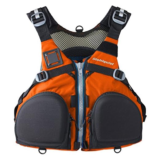 Stohlquist Fisherman Lifejacket (PFD)-Orange-L/XL