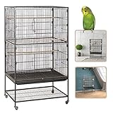 Robust und stabil: Der gesamte Käfig ist aus Metall hergestellt, das Macht ihn besonders stabil und auch für größere Nagetiere bewohnbar