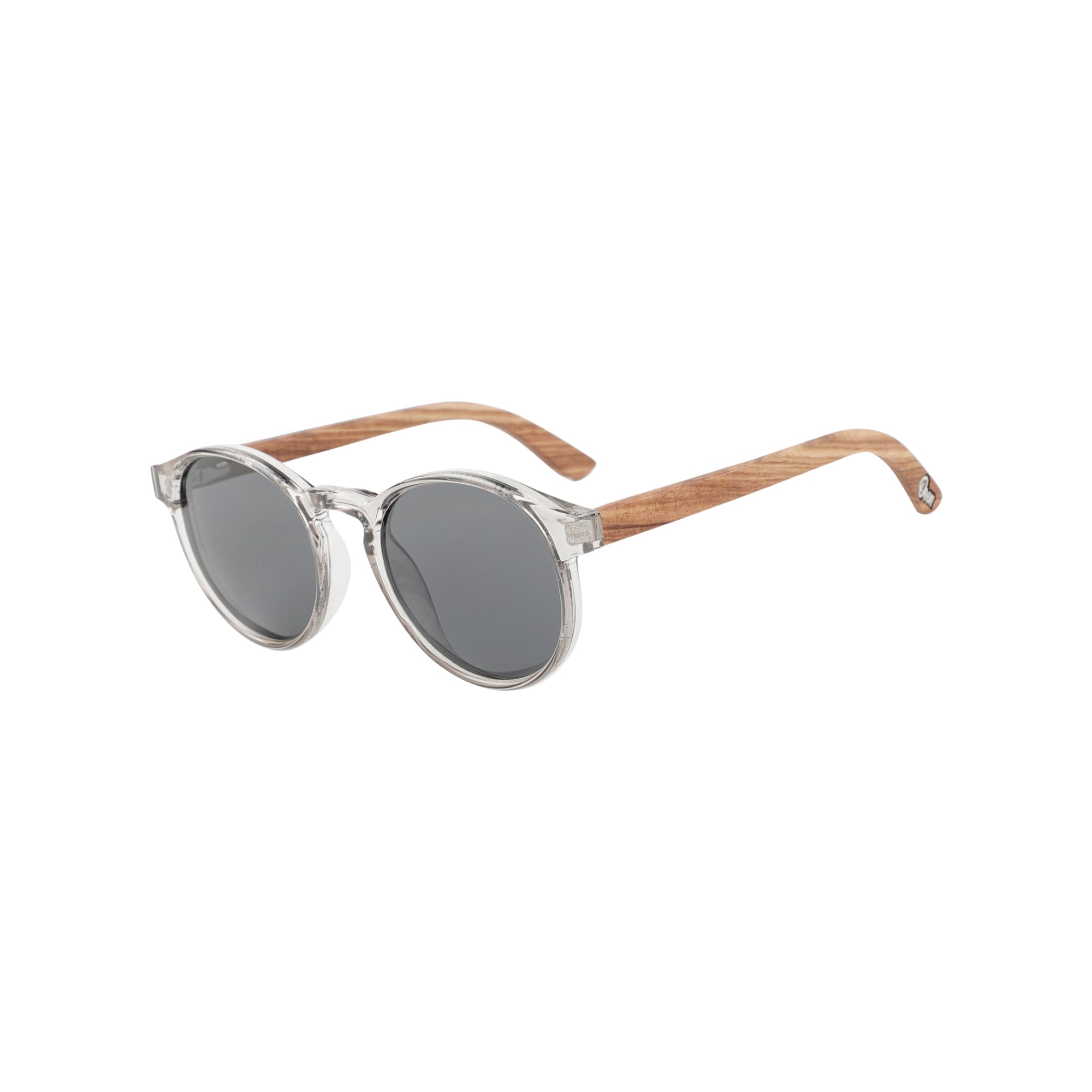 Oren Innovations Occhiali da Sole Uomo Donna Polarizzati UV400, Aste in Vero Legno Zebrawood, Montatura PET Riciclato, Leggeri, per Guida, Mare e Viaggi