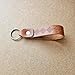 Handmade, Hand-Dyed, and Hand-Stamped Veg Tan Leather Keychain (Bison)