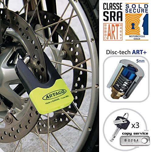 Artago 69X1 Pack Lucchetto Antifurto Bloccadisco