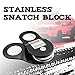 MILINI Snatch Block, Strength Recovery Off-Road Heavy Duty Winches Pulley for Synthetic Rope or Steel Cable, Universal Tackle Block for Truck, Tractor, ATV & UTV (Black, 10T)