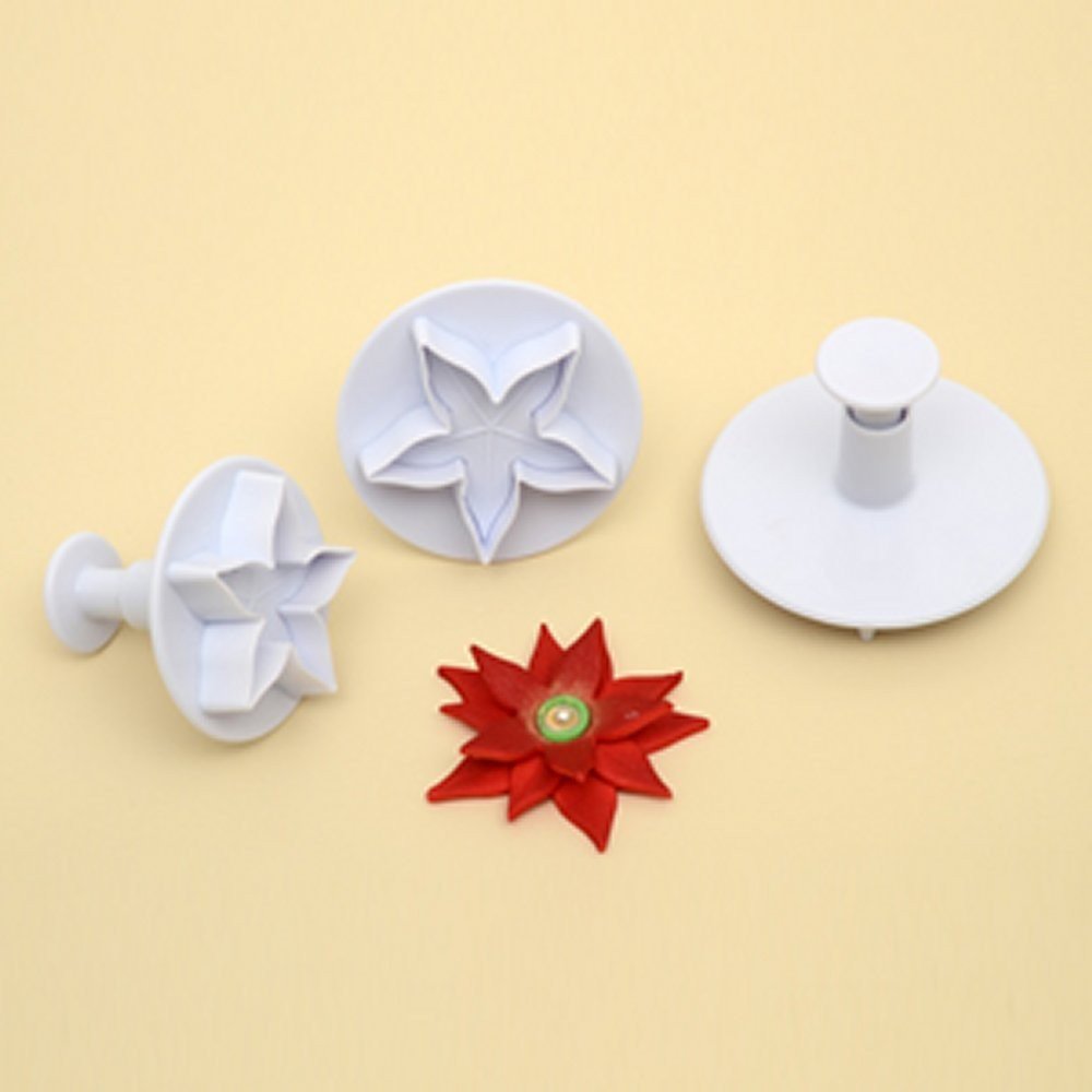 Stella Di Natale Pdz.Stampi Ad Espulsione Stella Di Natale Per Pasta Di Zucchero 3 Pz Amazon Es Hogar