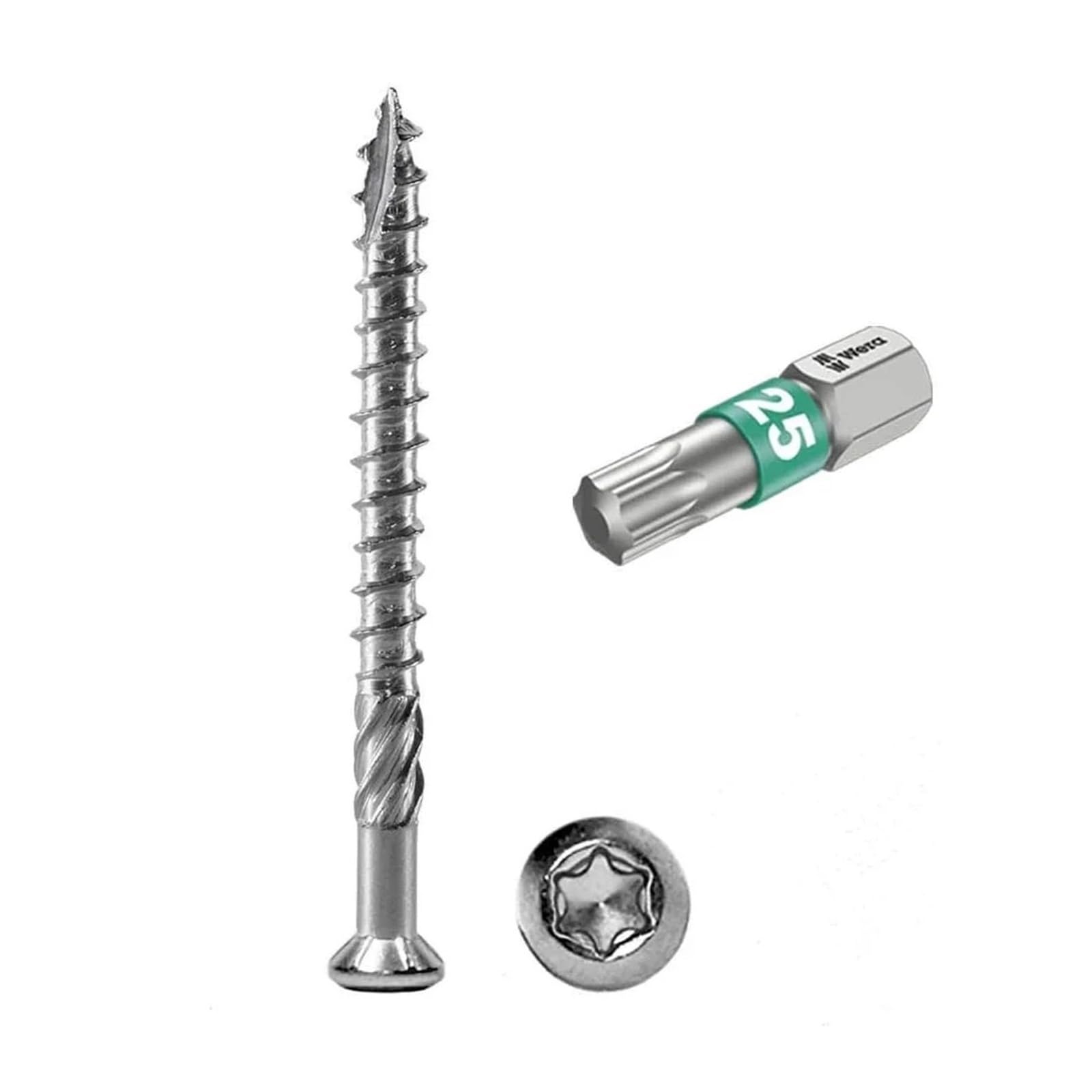 Tornillos de cubierta de acero inoxidable | 180/240 piezas 5x50-60 mm Entarimado for valla de terraza: Tornillos for cubierta(5x50mm 240Pcs)