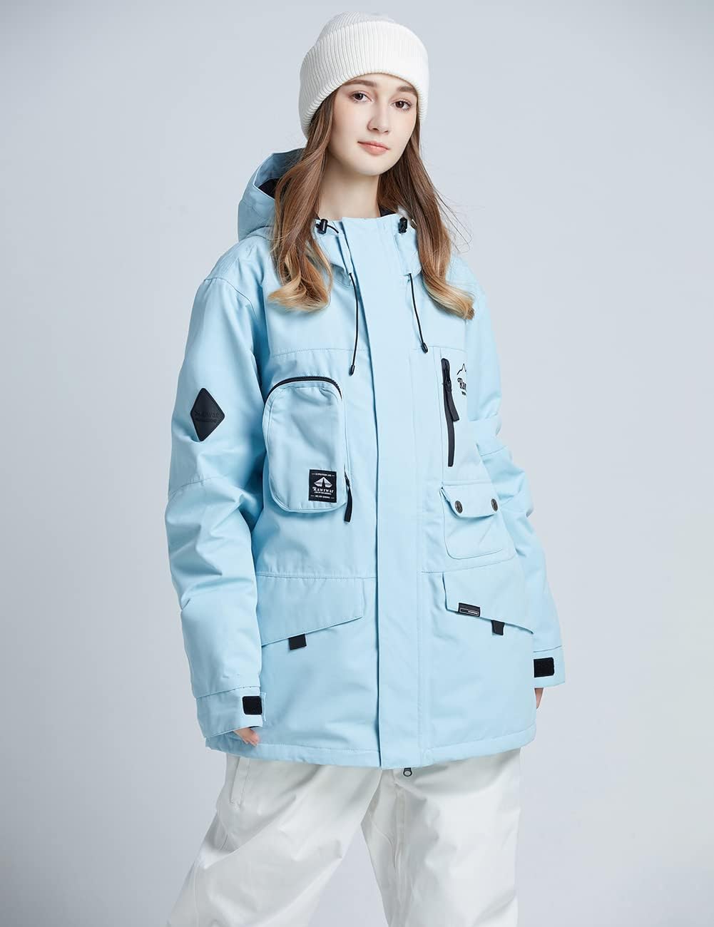 Womens Ski Jacket Waterproof Snow Jackets Winter Windproof Snowboard Jacket Coats with Hood