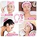 Zkptops 5Pcs Spa Headband for Washing Face Wristband Set Sponge Makeup Skincare Terry Cloth Bubble Soft Hairband Claw Clips for Thick Hair Puffy Padded Headwear Non Slip Hairs Accessory (Pink)