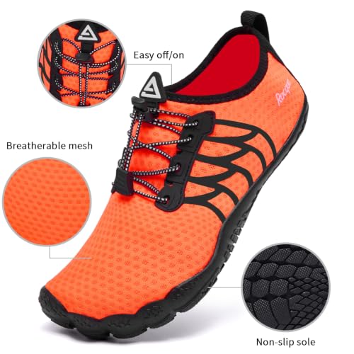 Image of Racqua Water Shoes Quick-Dry Swim Shoes Breathable Lightweight Beach Shoes Pool Barefoot Aqua for Women Men