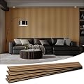 4 Pack 105.9" x 12.6" x 0.8" Acoustic Wall Panels Sound Absorbing, Wood Slat Wall Panels for Wall Decor, Soundproof Wood Wall Panels, Teak